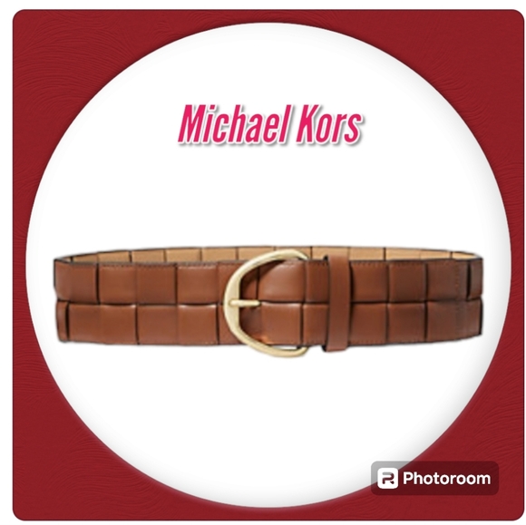 Micheal Kors Woven Leather Belt - Picture 1 of 10